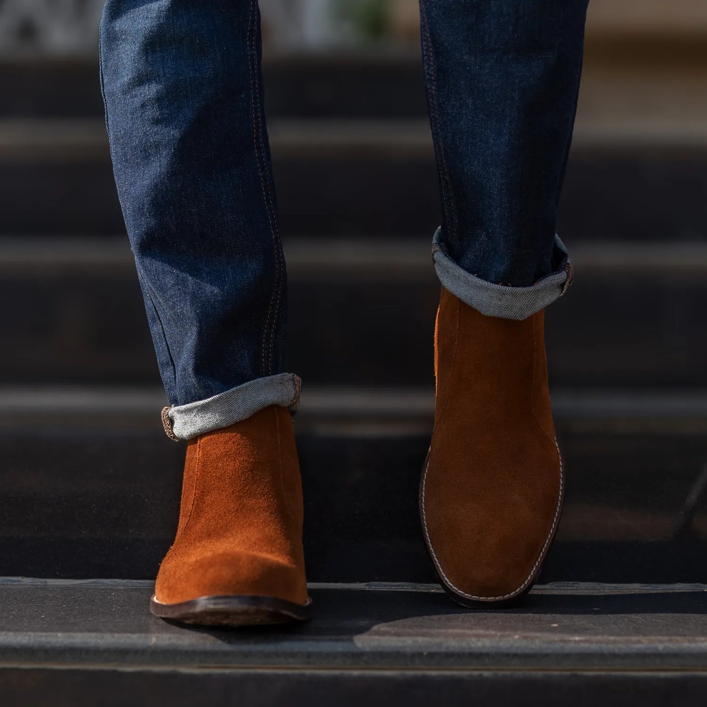 Clarkson Chelsea Brown Suede Leather Boots
